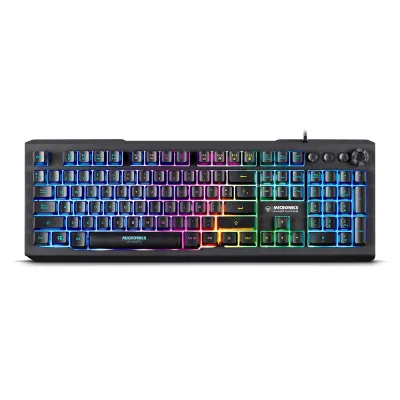 Teclado Gamer USB Micronics Avanty MIC K710-R - Black RGB Iluminación LED
