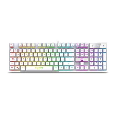 Teclado Gamer Enkore Brain ENK603W con Iluminación Rainbow LED USB