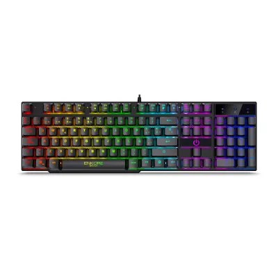 Teclado Gamer Enkore Brain ENK603 con Iluminación Rainbow LED USB