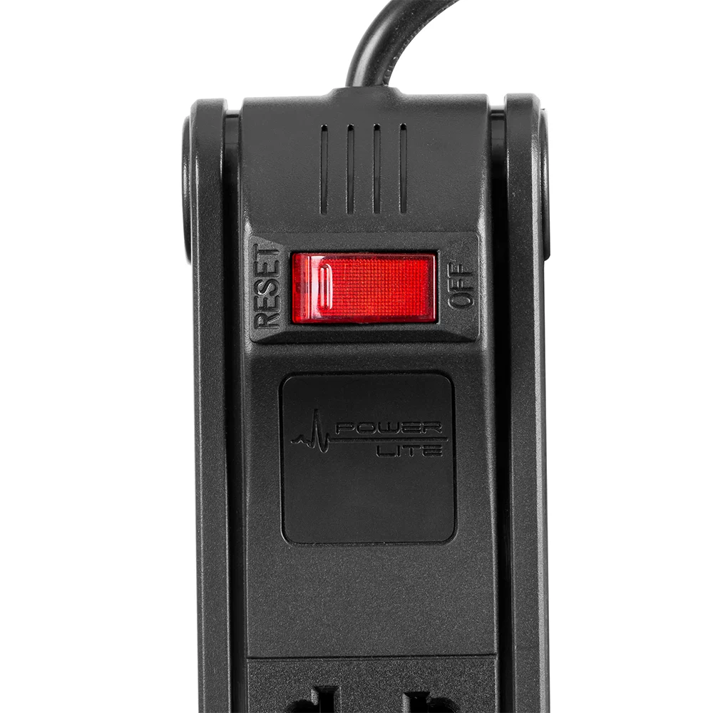 Supresor de Picos Regleta Power Lite PLI557 Office 6+ Supresor de Picos Antiflame 6S 1.2m