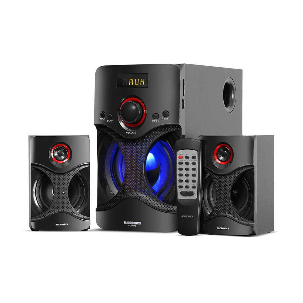 Sistemas 2.1 Micronics Olimpo Sistema de Audio LED FM SD+USB MIC S7072BT