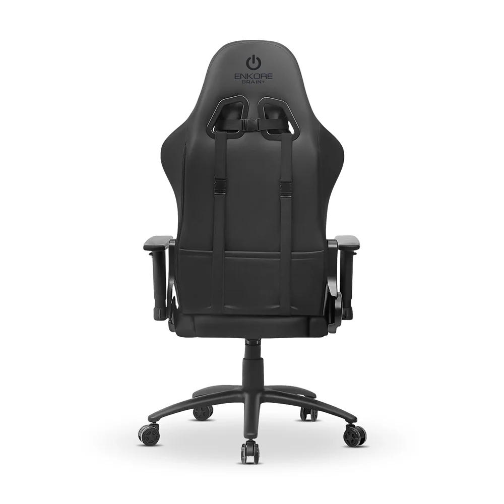 Silla Gamer Ergonómica Enkore Brain+ Black Silla Gamer 2D + RGB ENC GC1004V+RGB Color Negro