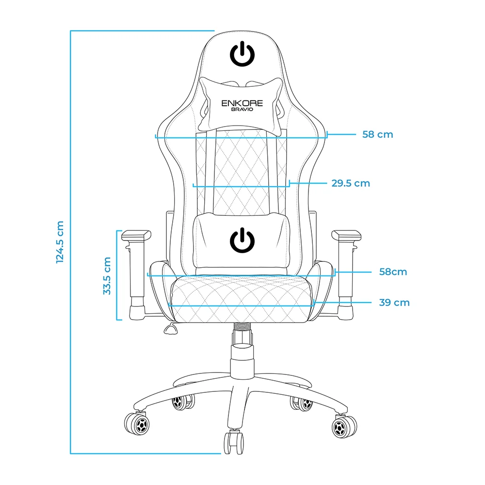 Silla Gamer Ergonómica Enkore Bravio Purple Silla Gamer 2D ENC GC1002