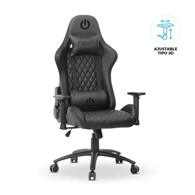 Silla Gamer Ergonómica Enkore Brain Black Silla Gamer 2D (Terciopelo) ENC GC1004V