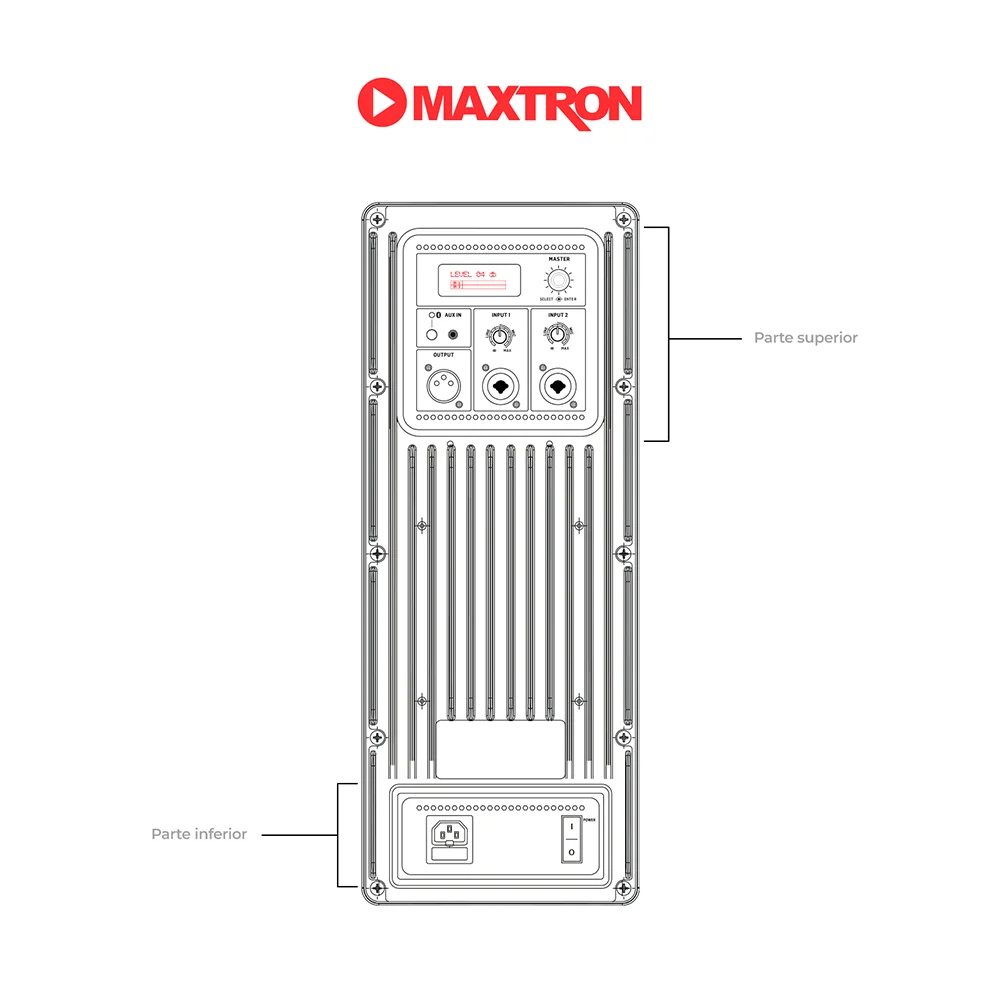 Parlante Portátil Bluetooth Maxtron MAX3000PRO Evolution Pro Sistema de Audio Profesional