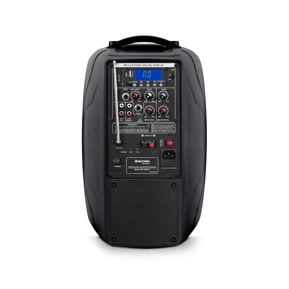 Parlante Portátil Bluetooth Maxtron MX1508V1 Mercury 8 Professional Speaker Lead-Bat