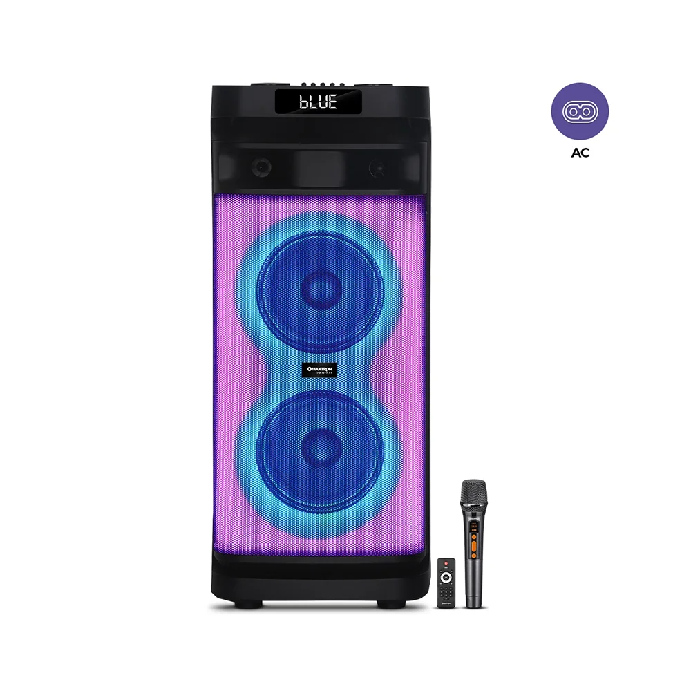Parlante Portátil Bluetooth Maxtron MX1038 Infinity XT Pro 10" Tower Speaker TWS RGB Iluminación LED