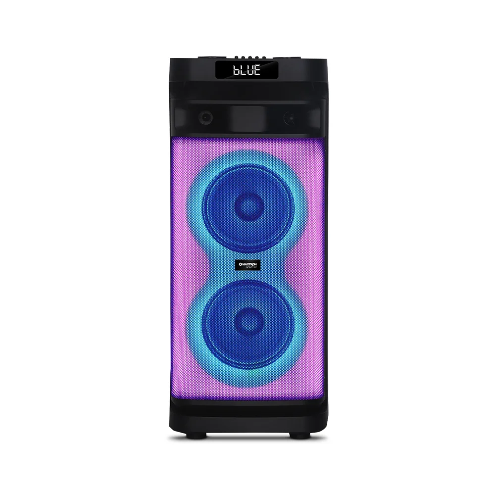 Parlante Portátil Bluetooth Maxtron MX838 Infinity GT 8" Pro Tower Speaker DSP RGB Iluminación LED
