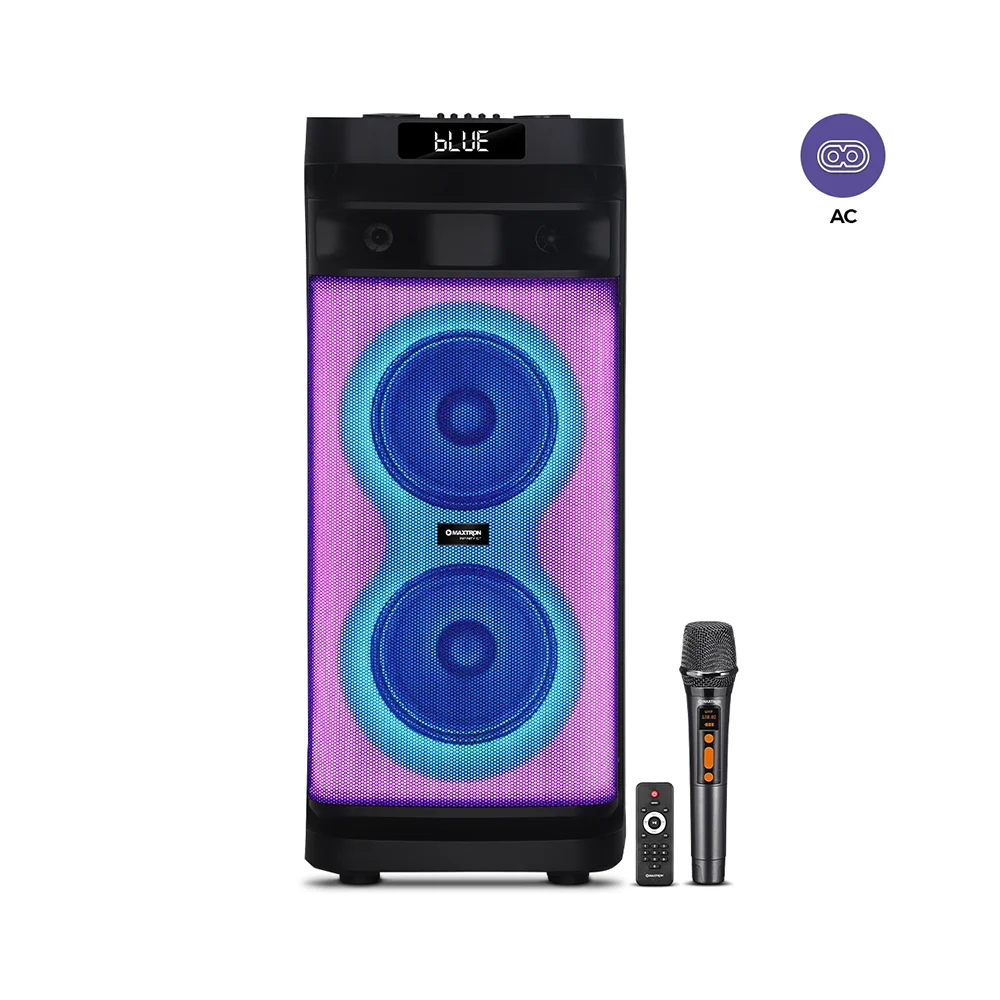 Parlante Portátil Bluetooth Maxtron MX838 Infinity GT 8" Pro Tower Speaker DSP RGB Iluminación LED