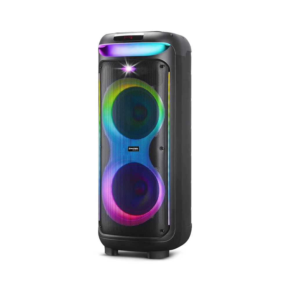 Parlante Portátil Bluetooth Maxtron MX1005DL Bravatto 10" Tower Speaker AC DSP TWS RGB Iluminación LED