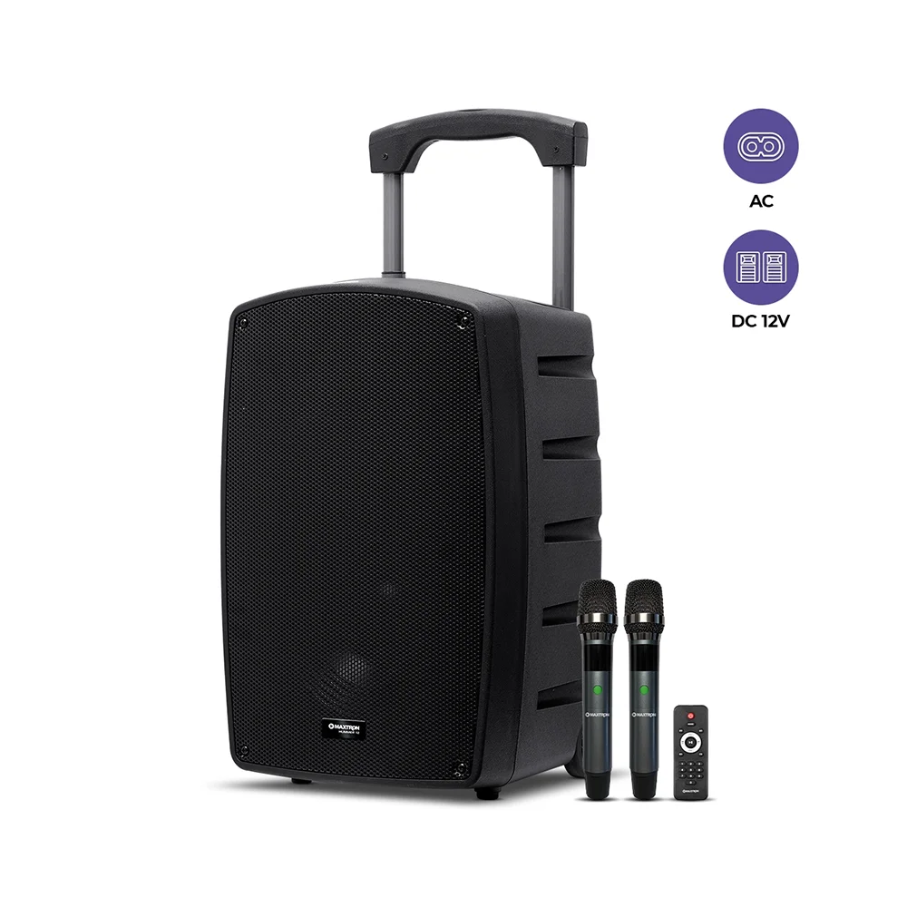 Parlante Portátil Bluetooth Maxtron MX1512 Hummer 12 Roller Speaker Acid-Bat 12V/9Ah