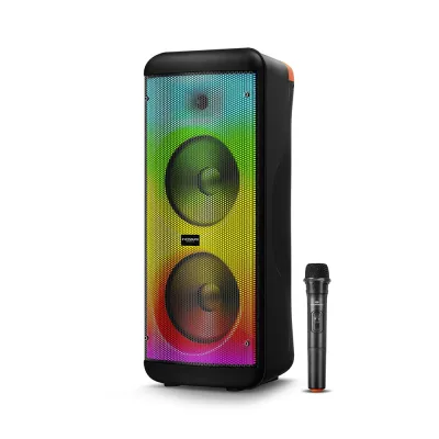 Torre de Sonido Bluetooth Eversound Vibratto EV5008WL 8": Micrófono, RGB
