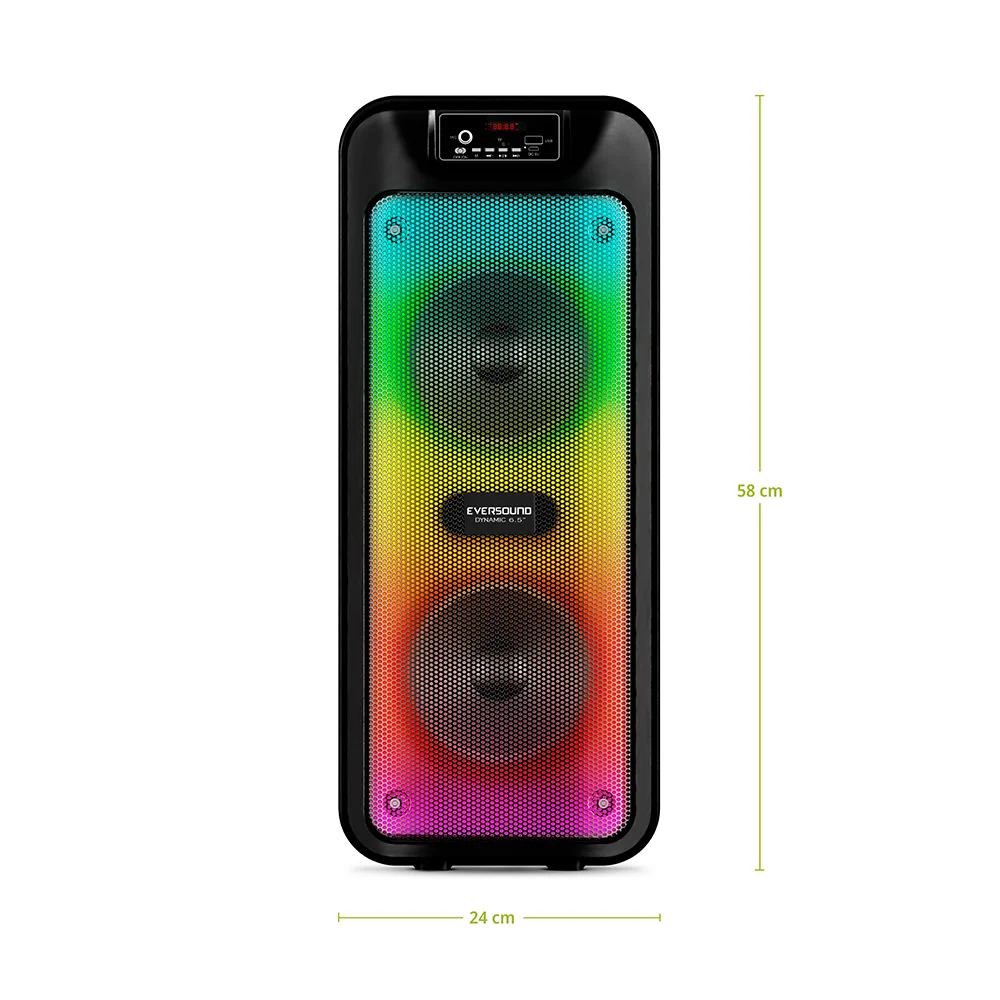 Torre de Sonido Bluetooth Eversound Dynamic EV5006 6.5": Micrófono, RGB