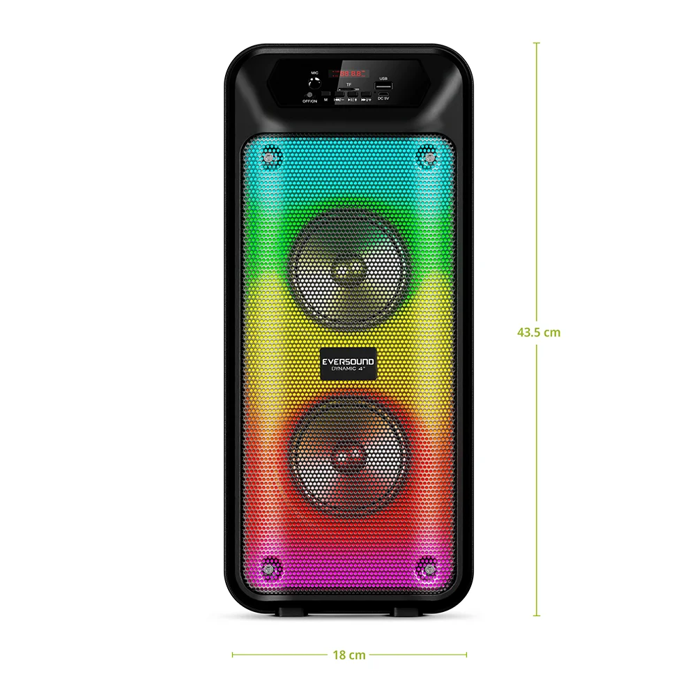 Torre de Sonido Bluetooth Eversound Dynamic EV5004 4": RGB
