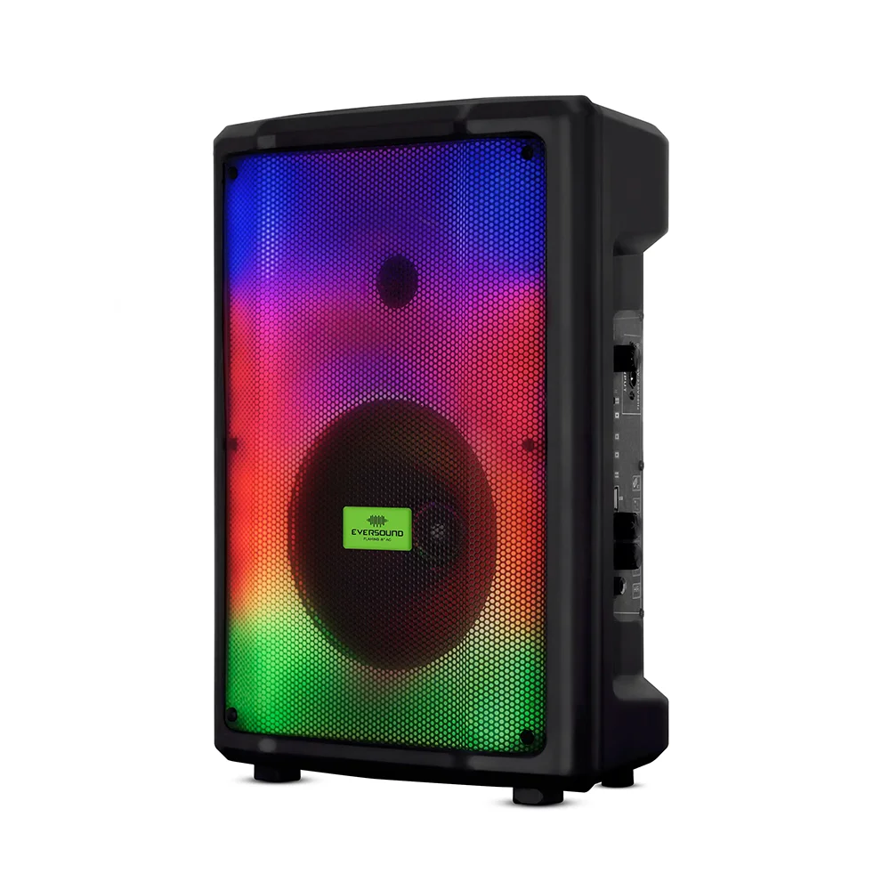 Parlante Portátil Bluetooth Eversound Flaming EV3000AC 8": TWS, RGB