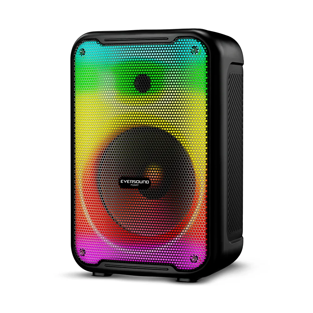 Parlante Portátil Bluetooth Eversound Funky EV3003 8": LED
