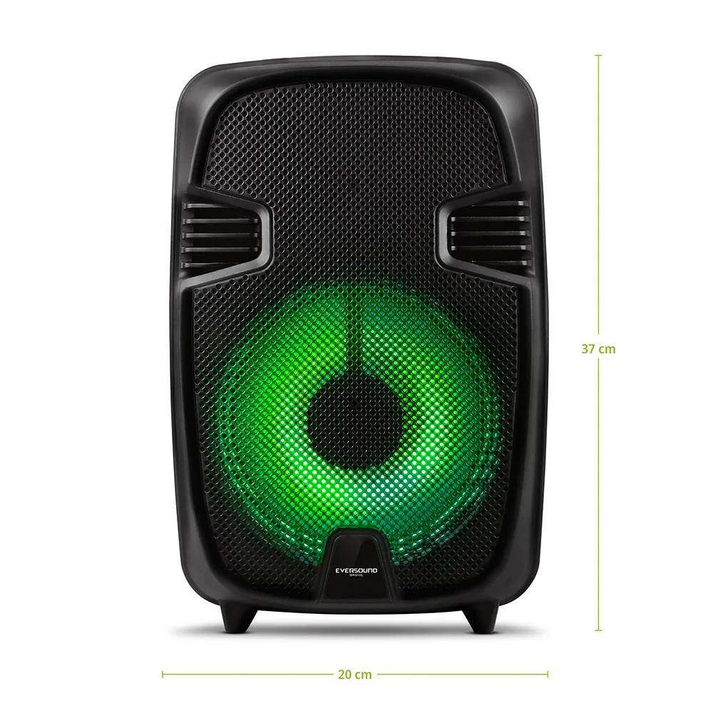 Parlante Portátil Bluetooth Eversound Bristol EV1000 8": LED