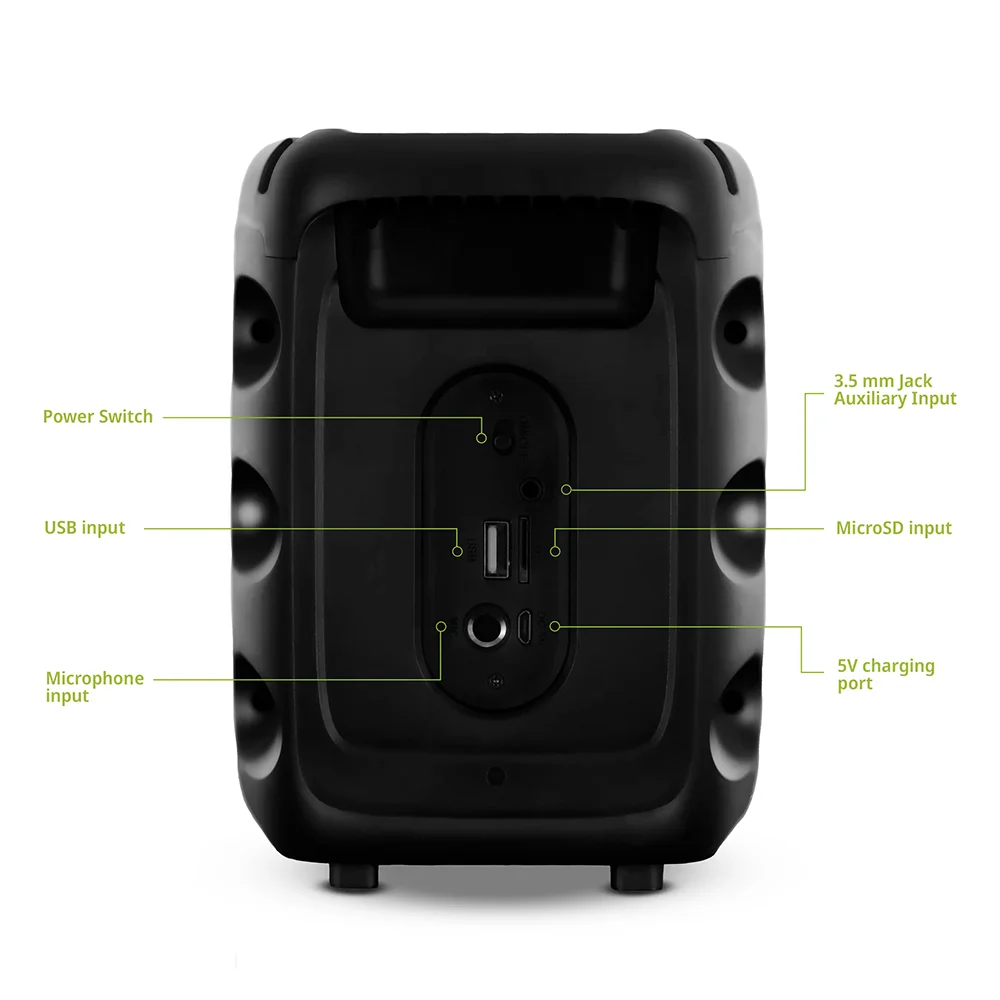 Parlante Portátil Bluetooth Eversound Dynamic 3 EV5003: RGB