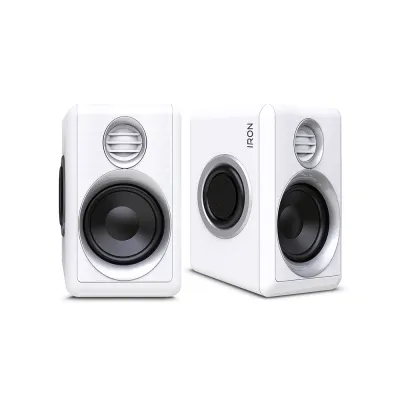 Parlantes Multimedia 2.0 Micronics Iron White USB 2.75" :10W MIC S314W de RMS:10W