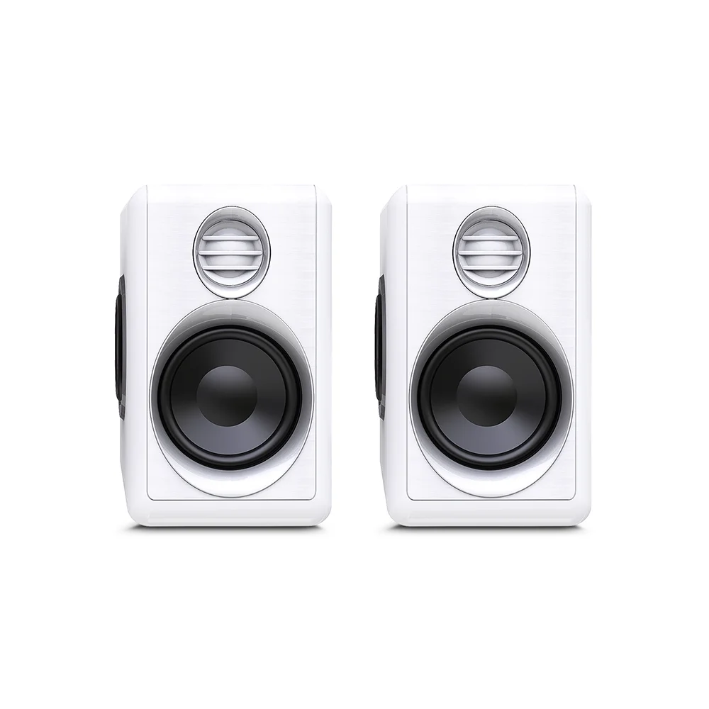 Parlantes Multimedia 2.0 Micronics Iron White USB 2.75" :10W MIC S314W de RMS:10W