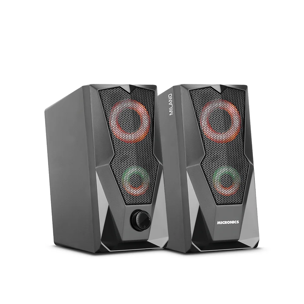 Parlantes Multimedia 2.0 Micronics Milano Black RGB 2.5" MIC S310