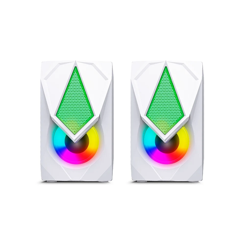 Parlantes Multimedia 2.0 Micronics Corsair White RGB 2" MIC S309-9W
