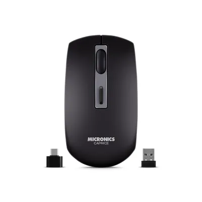 Mouse Inalámbrico Bluetooth Micronics Caprice M713 Negro: Recargable USB-C