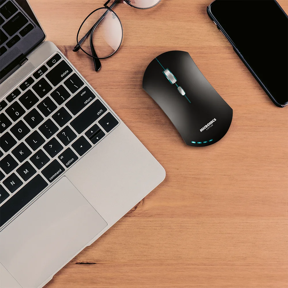 Mouse Inalámbrico Bluetooth Micronics Lotus M728: Recargable USB-C