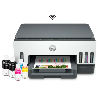 Impresora Multifuncional HP Smart Tank 720 (6UU46A) | Tinta Continua Color A4 | 15 ppm | Dúplex automático | Wi-Fi, USB