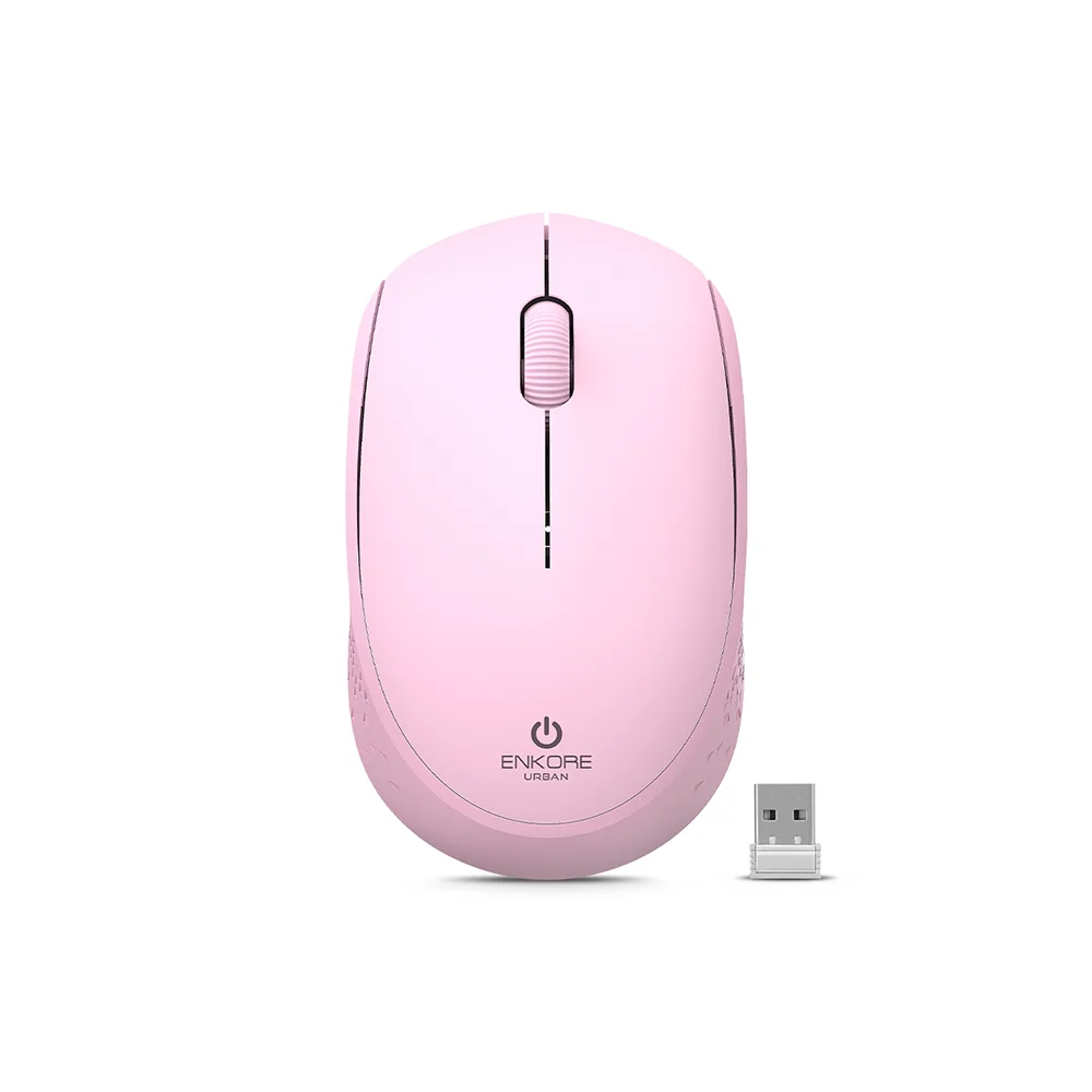 Mouse Inalámbrico Enkore Urban EKM203P con Conexión Inalámbrico Color Rosado