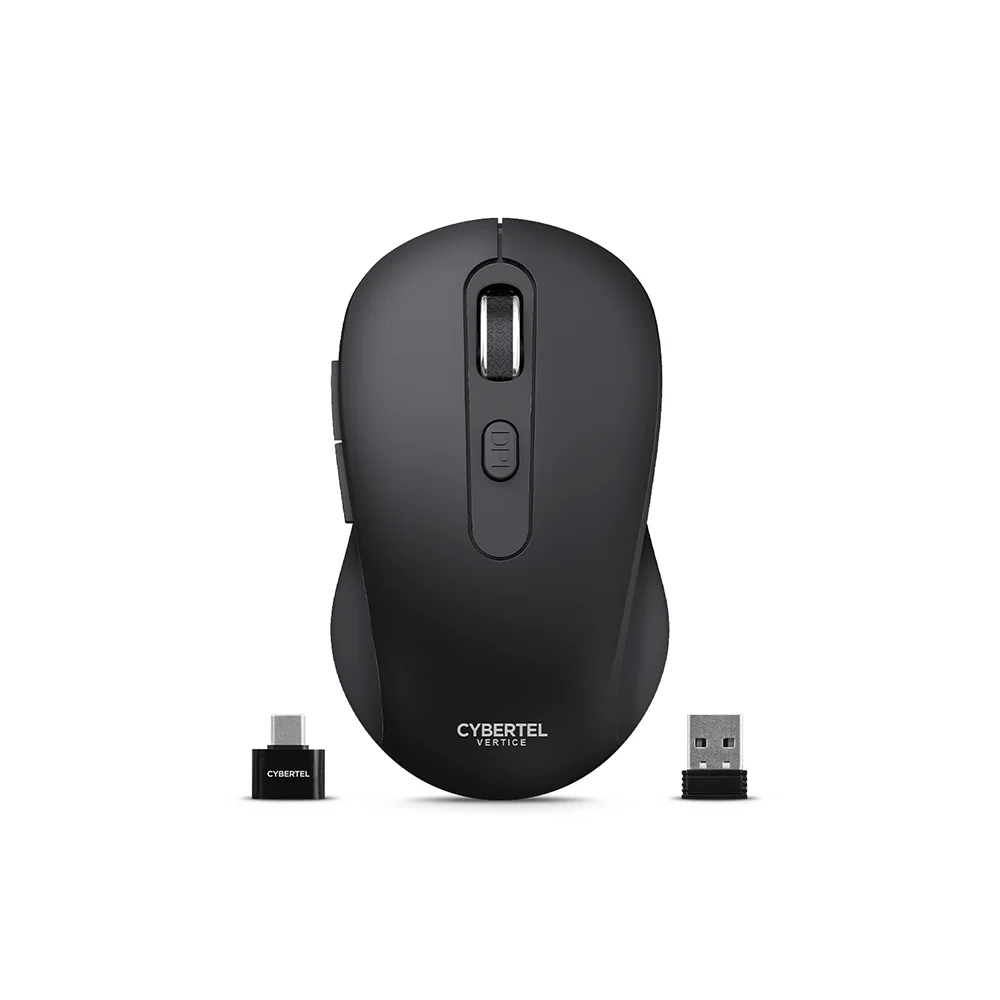 Mouse Inalámbrico Bluetooth Cybertel Vertice M709 Negro: Recargable