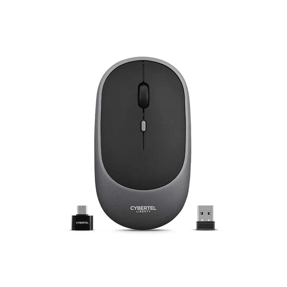 Mouse Inalámbrico Bluetooth Cybertel Liberty M508G Gris: Recargable
