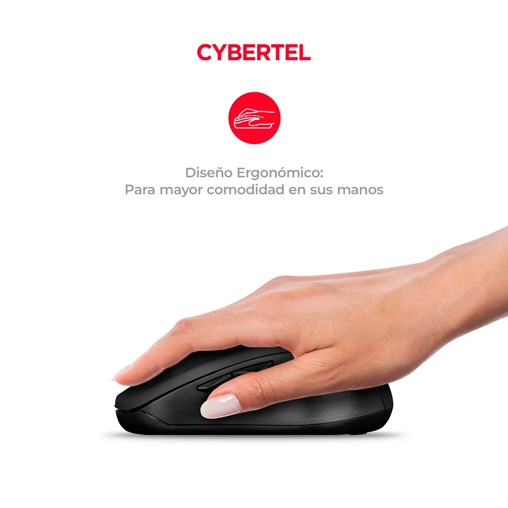 Mouse Inalámbrico Cybertel Logig M307 Negro