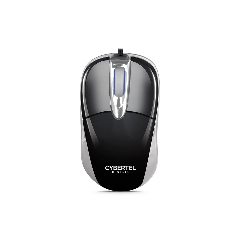 Mouse Óptico USB Cybertel Sputnik M204S Negro: Cable Retráctil