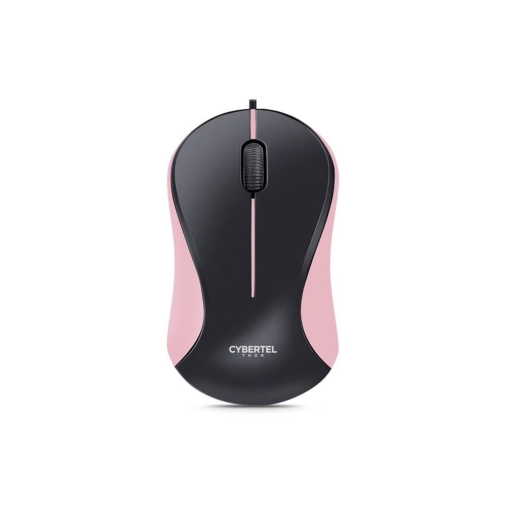 Mouse Óptico USB Cybertel Thor M101P Rosado