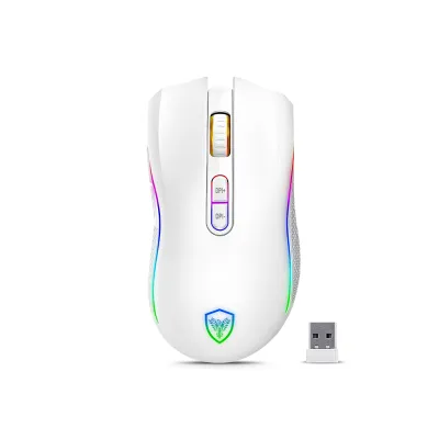 Mouse Gamer Micronics Kripton 3 BT WiFi Recargable MIC GM801W-3M (Bluetooth/Inalámbrico) Color Blanco