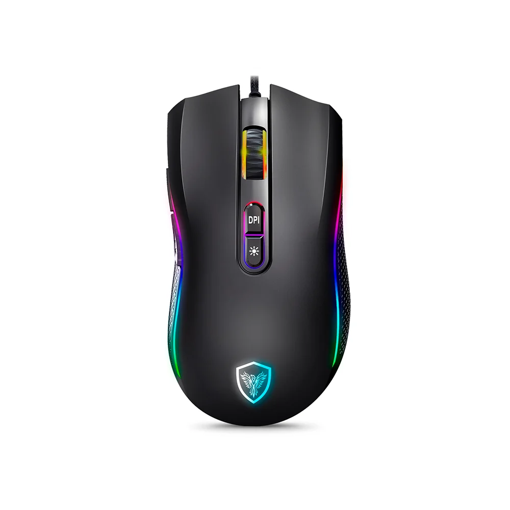 Mouse Gamer Micronics Kripton USB RGB 12800 7B MIC GM800 (USB)
