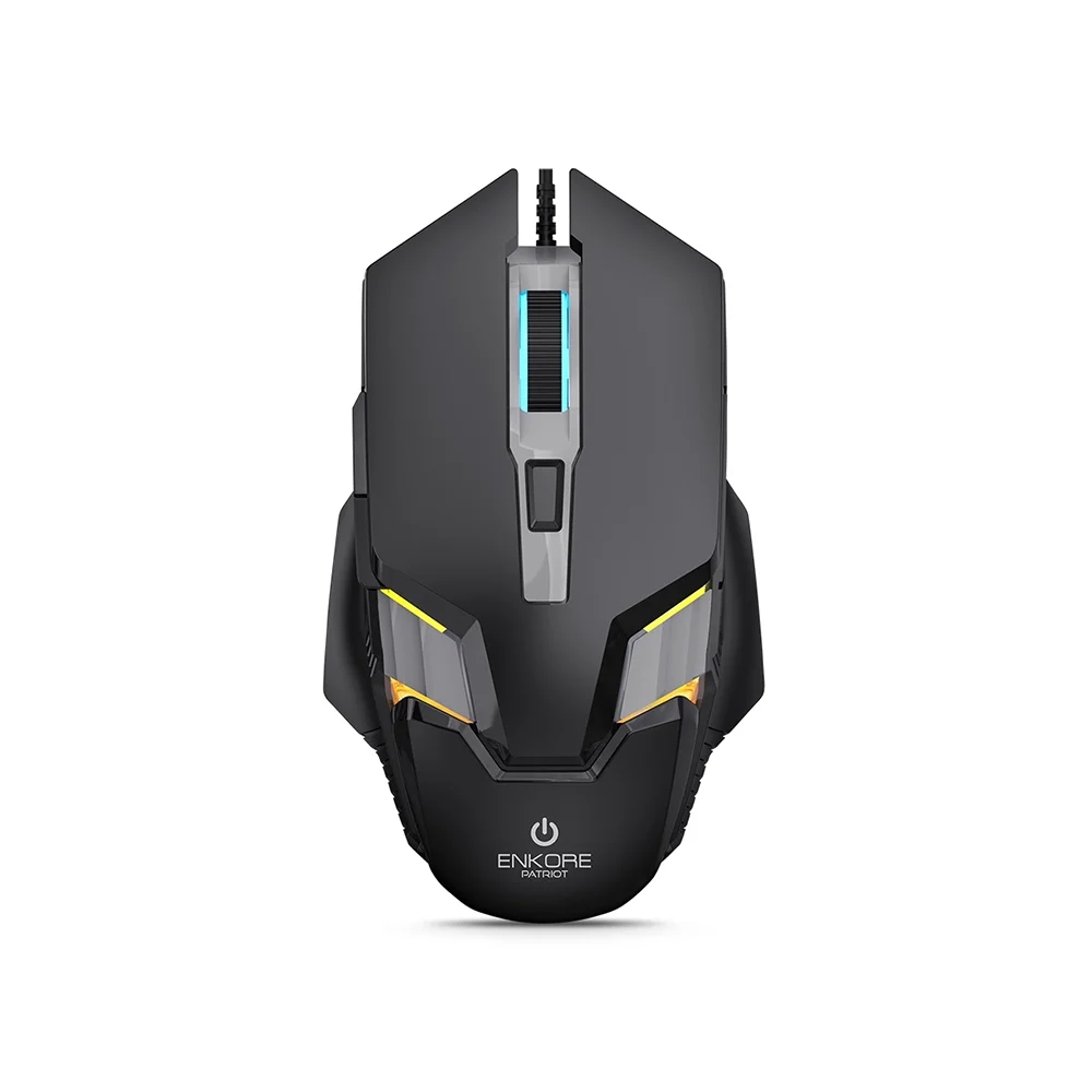 Mouse Gamer Enkore Patriot USB 7LEDs 7B EKM301 (USB) (3200DPI)