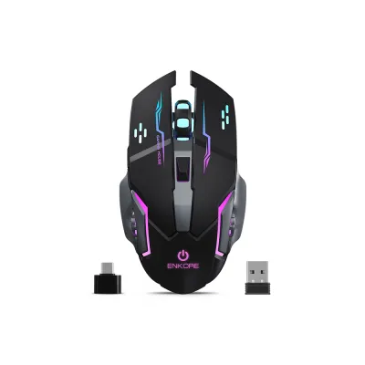 Mouse Gamer Enkore Thunder BT WiFi Recargable RBW EKM501 3M (Bluetooth/Inalámbrico)