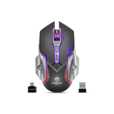 Mouse Gamer RGB Cybertel Exxpert CBX M612-3M - 3 Recargable USB-C Triple Conexión