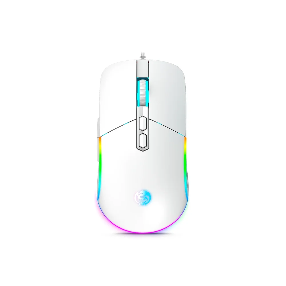 Mouse Gamer RGB Cybertel Striker CBX M601W - White USB 7B 7200DPI Alta Precisión