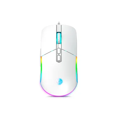 Mouse Gamer RGB Cybertel Striker CBX M601W - White USB 7B 7200DPI Alta Precisión