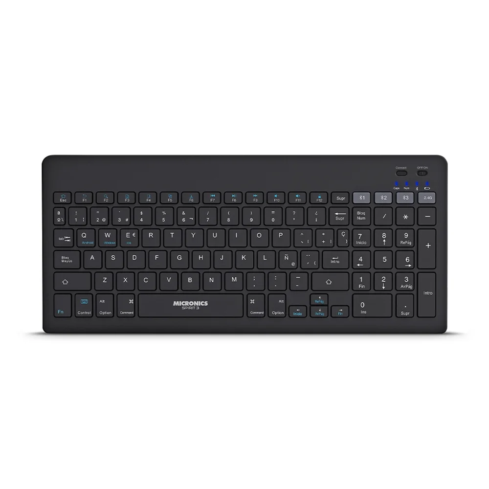Kit Teclado y Mouse Inalámbrico Micronics Kit Spirit3 MIC WT800-3M - Black + WiFi Smart TV