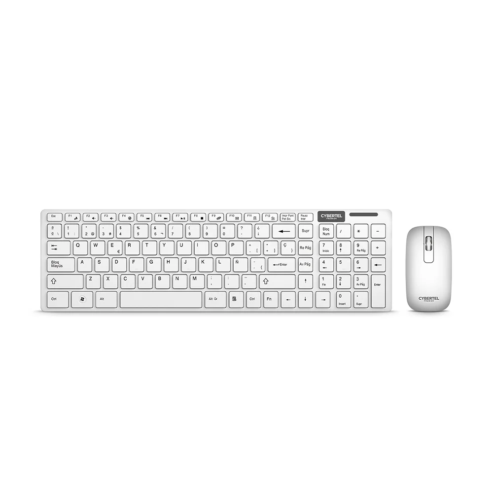 Kit Teclado y Mouse Inalámbrico Cybertel Premier WT802W Blanco