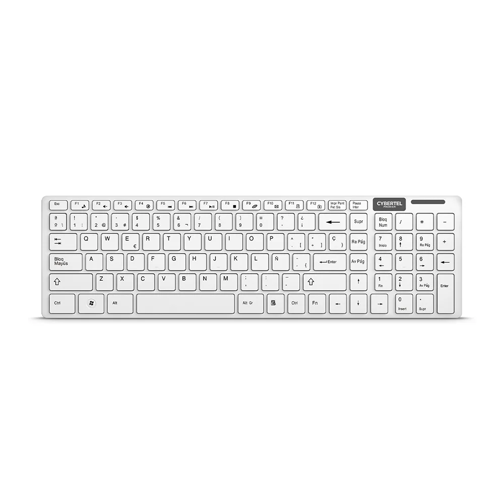 Kit Teclado y Mouse Inalámbrico Cybertel Premier WT802W Blanco