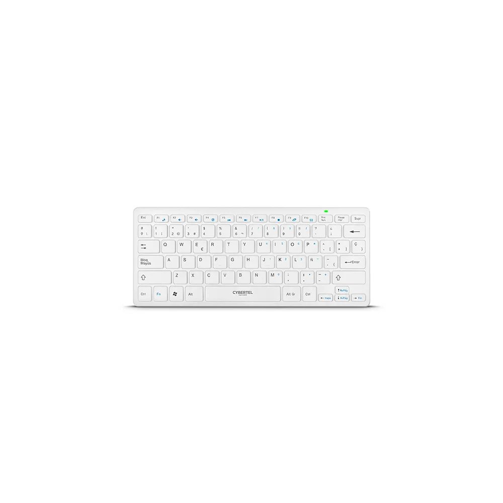 Kit Teclado y Mouse Inalámbrico Cybertel Hacker WT803W Blanco