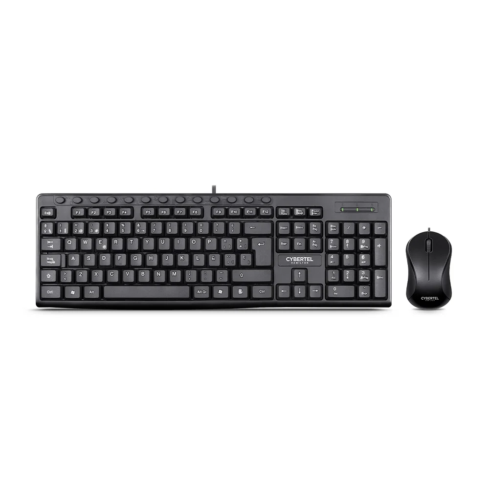 Kit Teclado y Mouse Inalámbrico Cybertel Hamilton T109 Negro