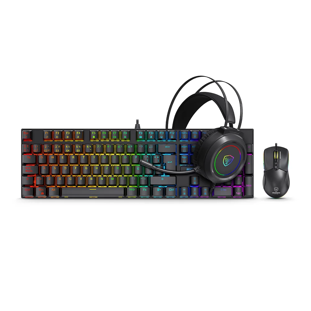 Kit Gamer Micronics Mirage Black MIC GTX2003-3K (Teclado + Mouse + Auricular)