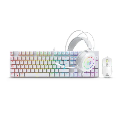 Kit Gamer Micronics Mirage White MIC GTX2003-3W (Teclado + Mouse + Auricular)