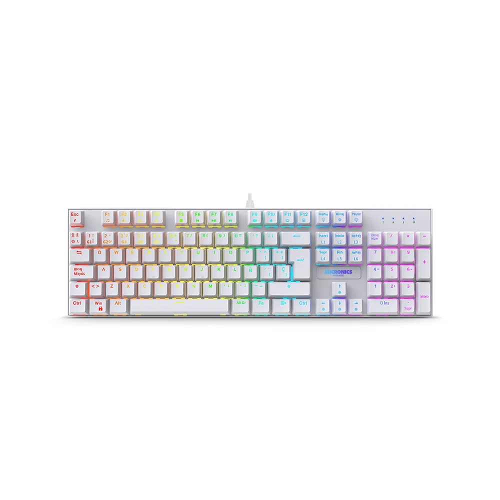 Kit Gamer Micronics Mirage White MIC GTX2003-3W (Teclado + Mouse + Auricular)